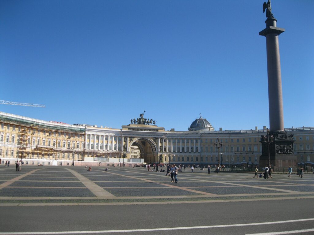 hermitage palace square, st petersburg, russia